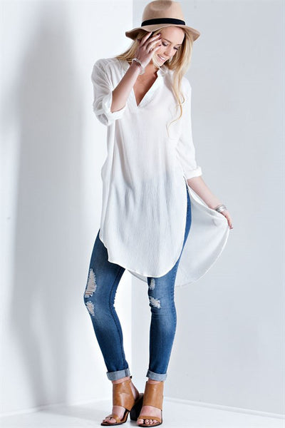 White Boyfriend Shirt