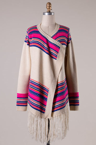 Pink Aztec Skies Cardigan