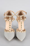 Chic Grey City Studded Heels