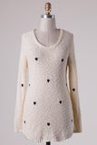 Tiny Little Hearts Sweater - Cream