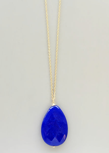 Polished Lapis Lazuli Quartz Necklace