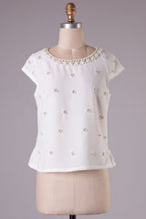 Audrey Pearl Embellished Blouse