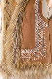 Magical Mongolian Desert Faux-fur Vest