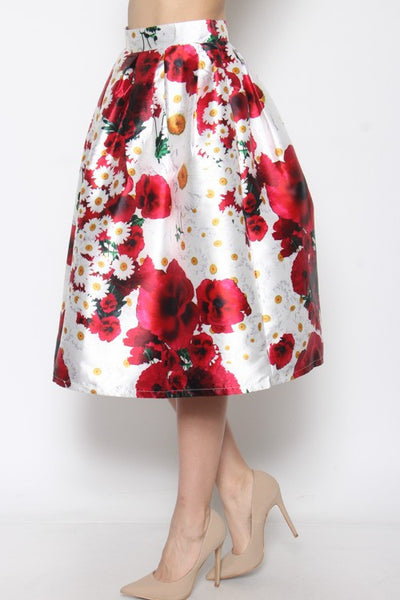 Sienna Silk Floral Skirt