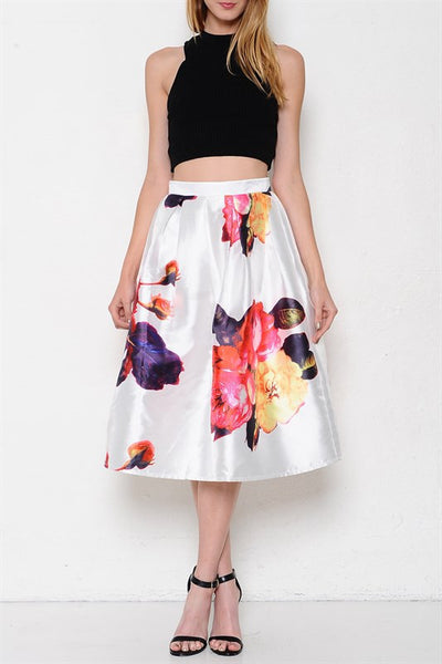 Silk Florals Ballroom Skirt