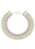 Pastel Lavender Pearls Collar Necklace