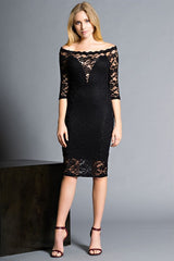 Sabrina Midnight Lace Dress