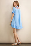 Embroidered Aster Dress