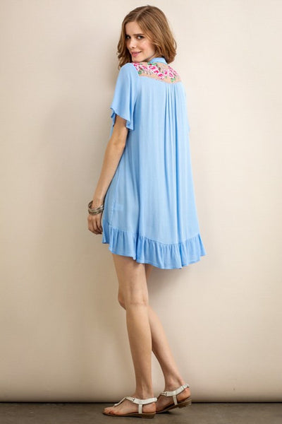 Embroidered Aster Dress