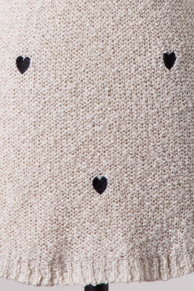Tiny Little Hearts Sweater - Cream