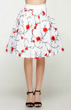 Japanese Gardenia Applique Skirt