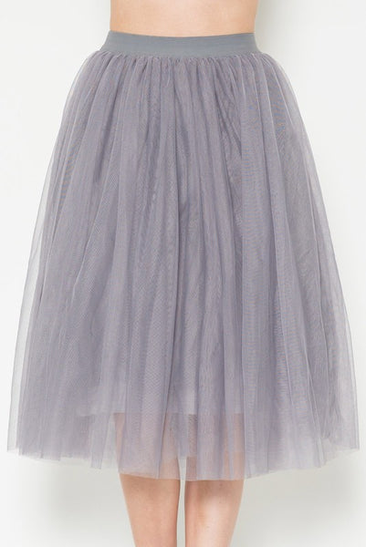 Heather Grey Tulle Skirt