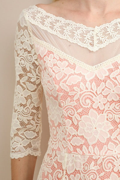 Blushing Rose Lace Dress