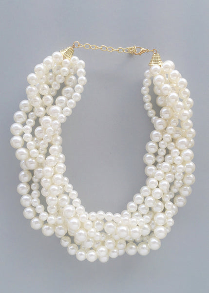 elegant Audrey Pearl Necklace