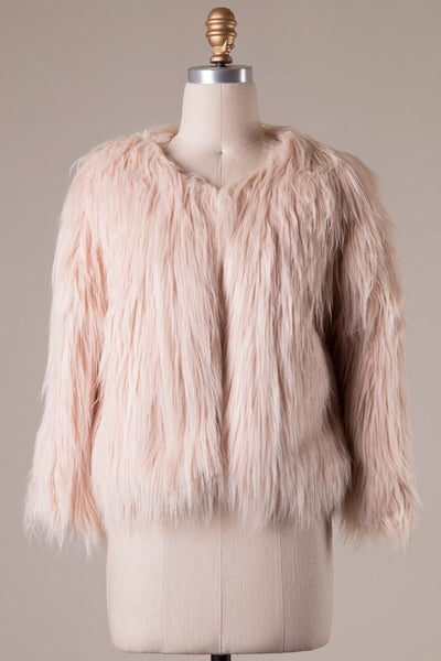 Soft Blush Fur Jacket