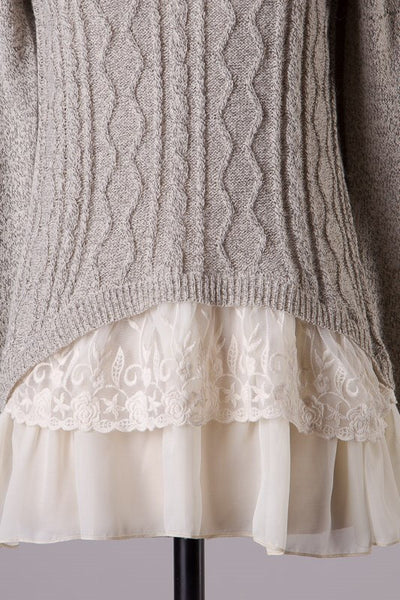 Emily Ruffles & Lace Sweater