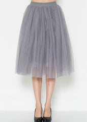 Heather Grey Tulle Skirt