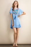 Embroidered Aster Dress