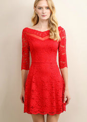 Red Audrina Dress