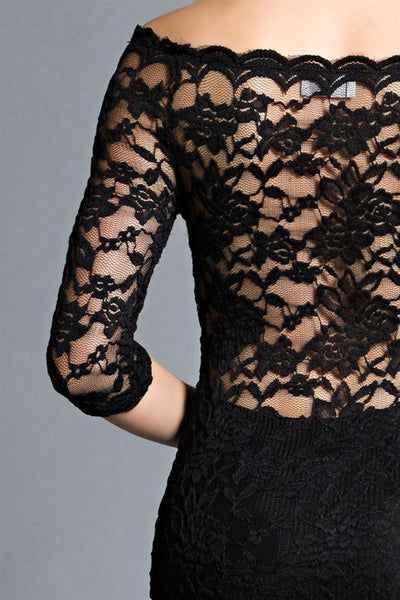 Sabrina Midnight Lace Dress