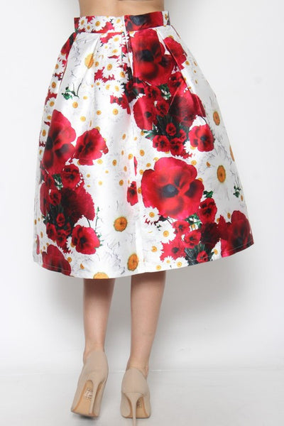 Sienna Silk Floral Skirt