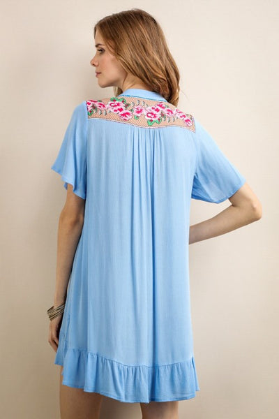 Embroidered Aster Dress