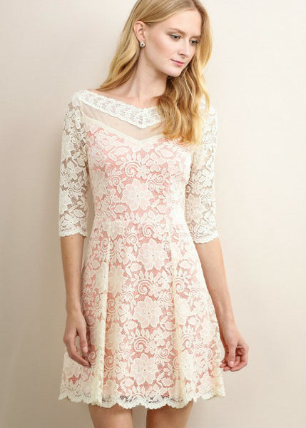 Blushing Rose Lace Dress