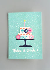 Applique Cake Birthday Card