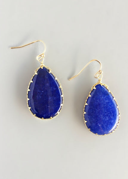 Lapis Lazuli Earrings - Handcrafted in NYC