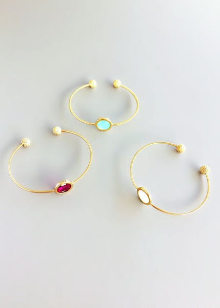 Sophisticated Amina Crystal Bangles - in 3 Colors