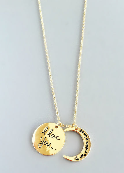 Love You To The Moon Necklace