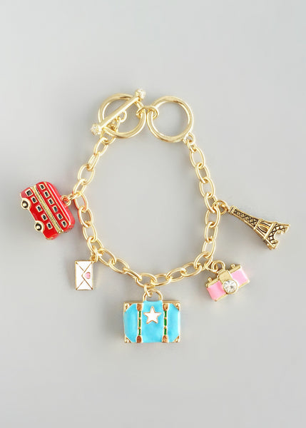 Paris to London Charms Bracelet