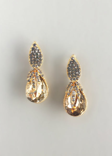 Champagne Toast Crystal Earrings