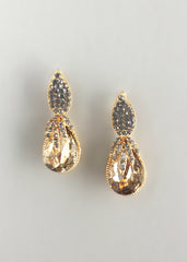 Champagne Toast Crystal Earrings