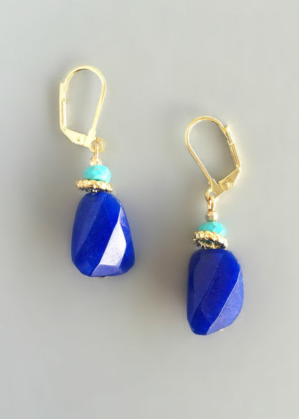 Lapis Lazuli Turquoise Earrings