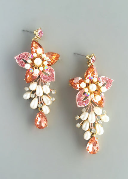 Romantic Primavera Crystal Earrings