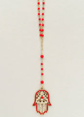 Royal Red Hamsa Necklace