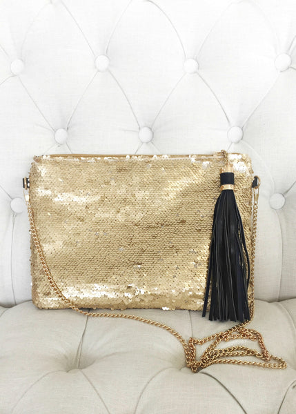 Samantha Gold Sequin Bag