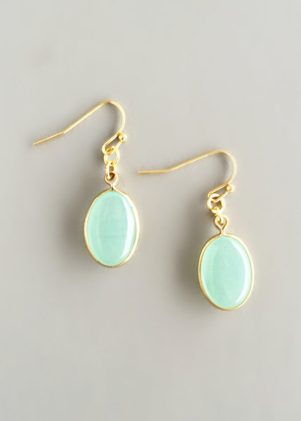 Mint Chalcedony Earrings