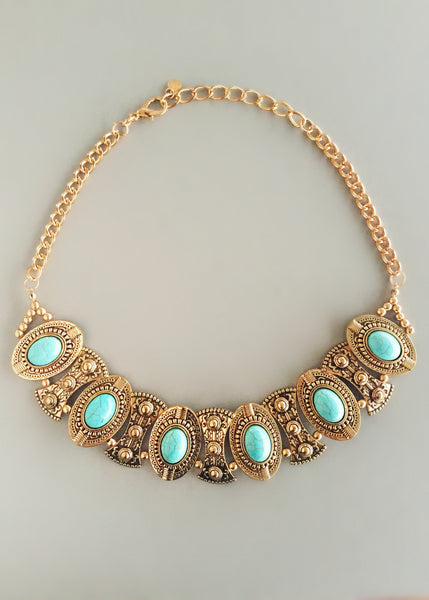 Golden Mesopotamia Relics Necklace