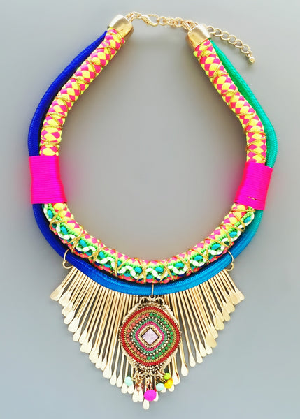 Moroccan Starry Night Statement Necklace