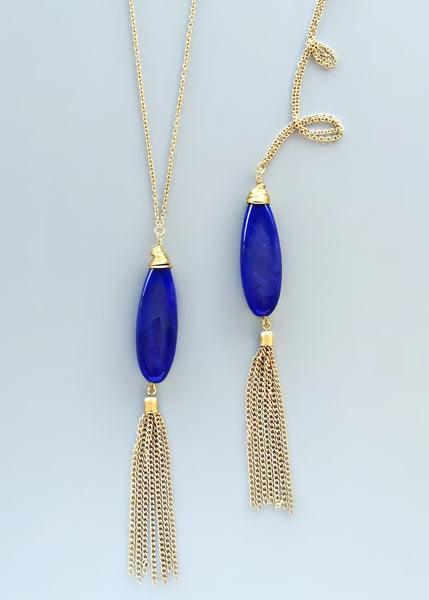 Polished Lapis Lazuli Quartz Necklace