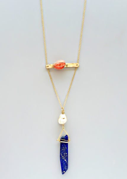 Lapis Lazuli Quartz Necklace