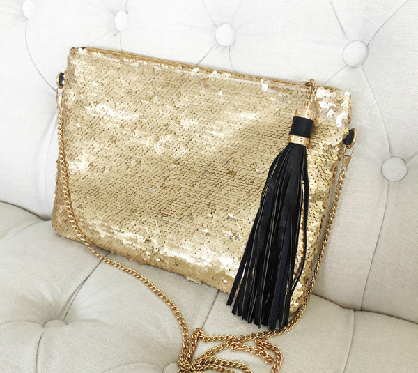 Samantha Gold Sequin Bag