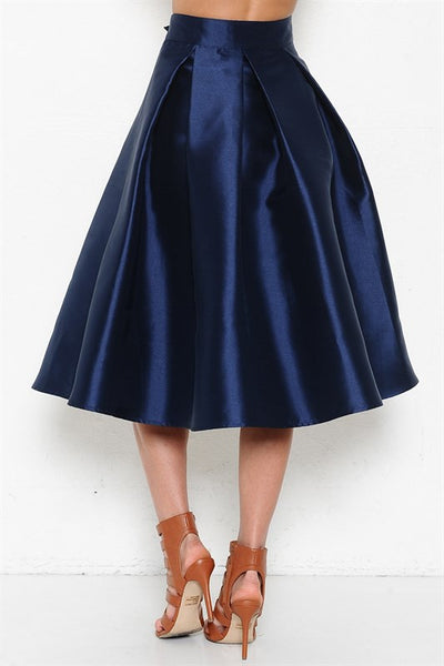 Royal Blue Silk Bow Skirt