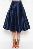 Royal Blue Silk Bow Skirt