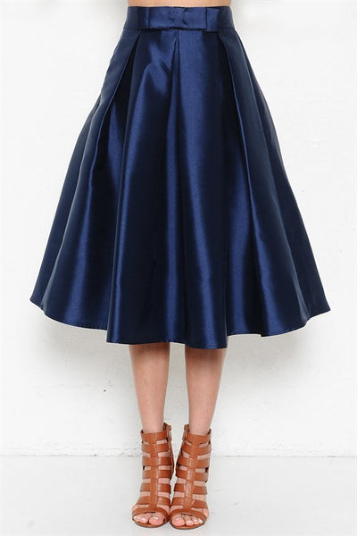 Royal Blue Silk Bow Skirt