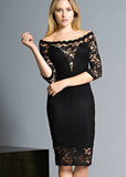 Sabrina Midnight Lace Dress