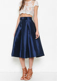 Royal Blue Silk Bow Skirt