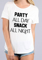 Party All Day Tee - White